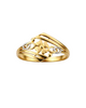 9k Floral Bypass Ring