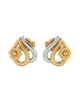 9K Curved Petal Stud Earrings
