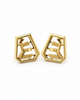 9K Geometric Monogram Stud Earrings