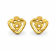 9K Golden Layered Heart Stud Earrings