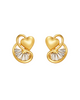 9k Two-Tone Romantic Swirl Earrings