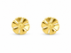 9K Floral Pinwheel Gold Stud Earring