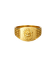 9K Gold Lion Head Signet Ring