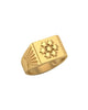 9K This is a Men's Seven-Star Cluster Gold Signet Ring