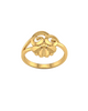 9K Floral Filigree Scroll Ring