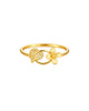 9K Gold Tropical Flower and Monstera Leaf Ring