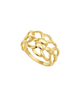 9K Triple Row Interlocking Oval Band Ring