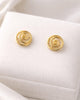 9k Golden Spiral Stud Earrings