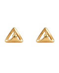 9k Minimalist Triangle Bead Earrings