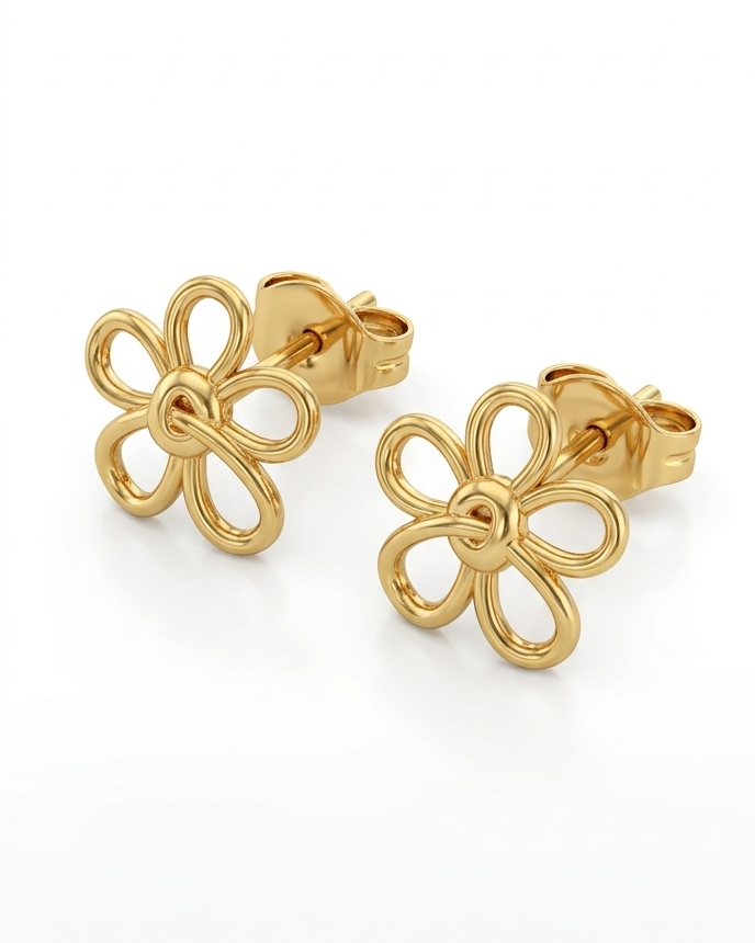 9K Geometric Celestial Studs Earing