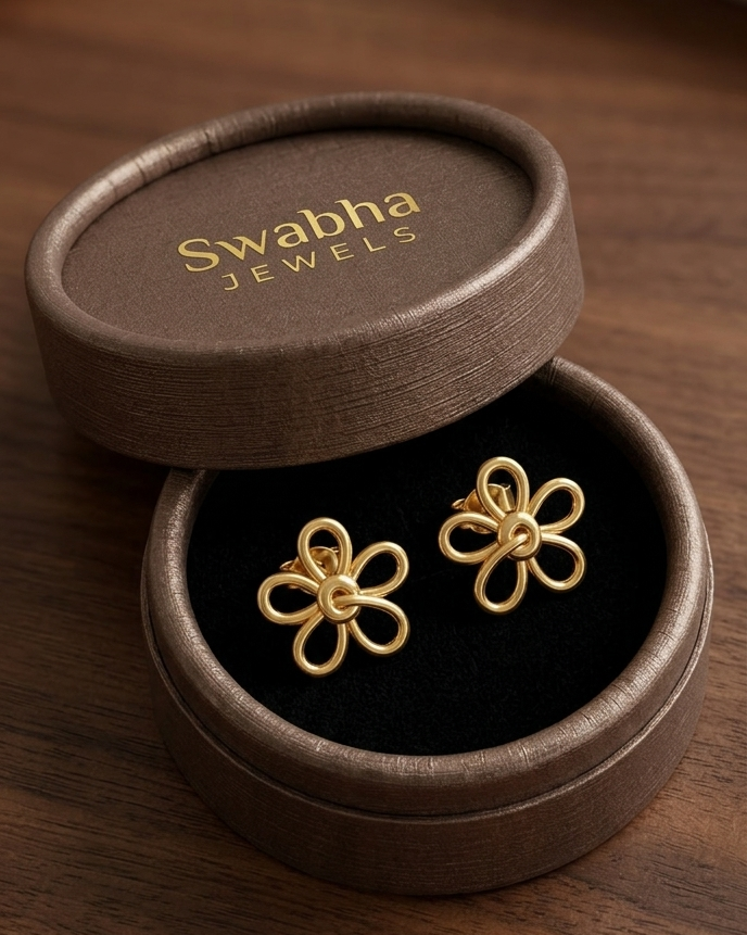 9K Geometric Celestial Studs Earing