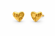 9k Melting Heart Textured Stud Earring