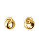9K Golden Sculptural Link Earrings