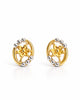9K  Floral Halo Stud Earrings