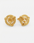 9K Golden Celtic Knot Stud Earrings