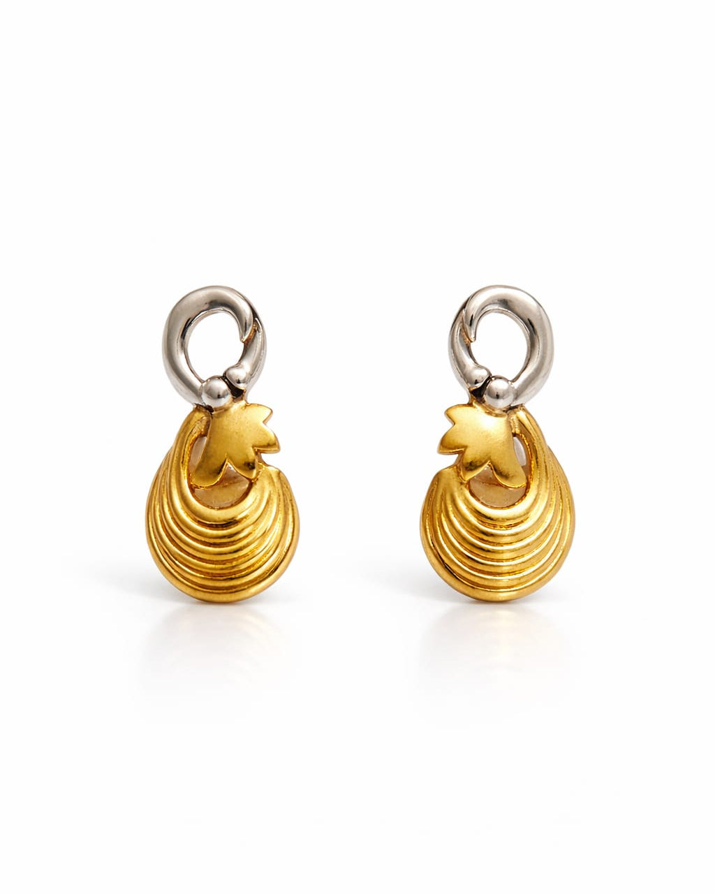 9K Dual-Tone Cascade Drop Earrings