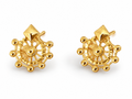 9K Golden Wheel Star Stud Earrings