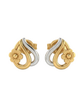 9K Curved Petal Stud Earrings