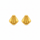 9K Golden Cushion Motif Stud Earrings