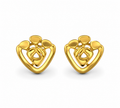 9K Golden Layered Heart Stud Earrings