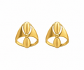 9K Golden Petal Bloom Stud Earrings