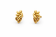 9K Golden Bloom Twist Stud Earrings