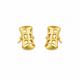 9K Modern Barrel Stud Earrings