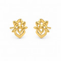 9K Blooming Petal Floral Stud Earring