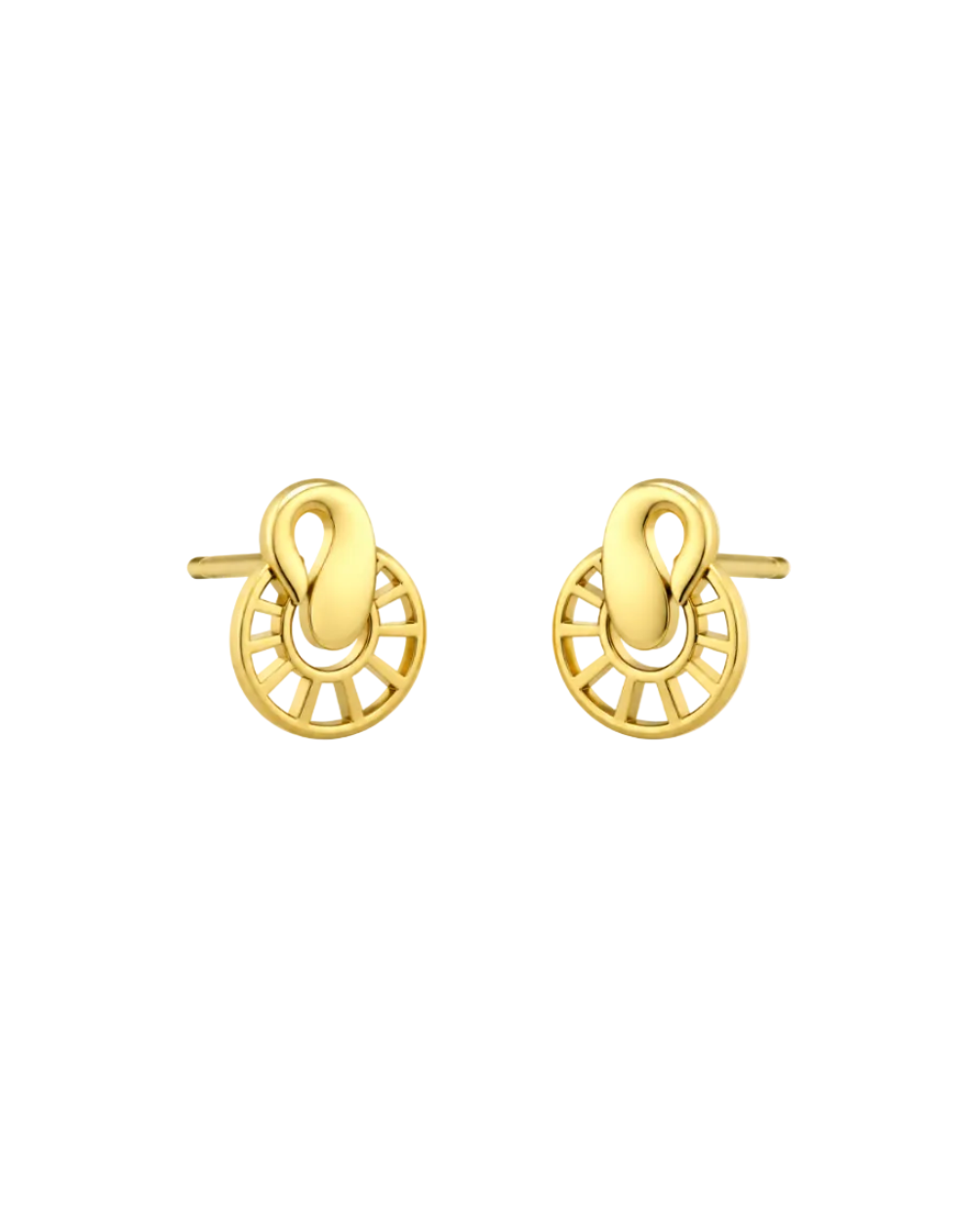 9k Infinity Sunburst Stud Earrings