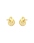 9k Infinity Sunburst Stud Earrings