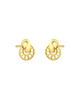 9k Infinity Sunburst Stud Earrings