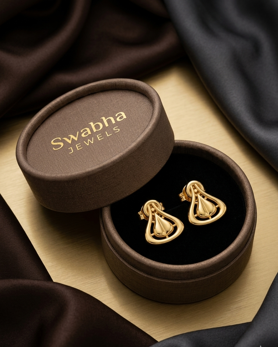 9K Geometric Orbit Studs Earing