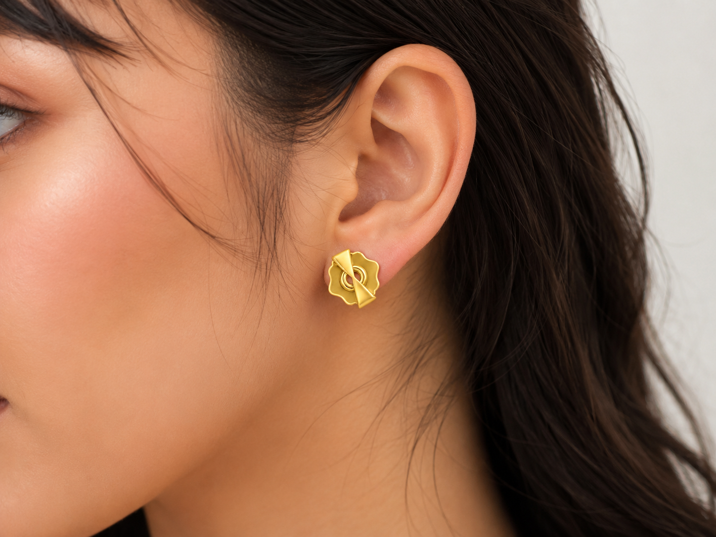 9K Decorative Gold  Backs Earring
