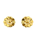 9K Radiant Wheel Bloom Earrings