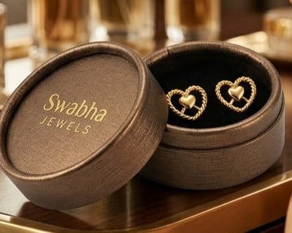 9K Geometric Halo Studs Earing