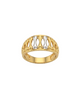 9K Two-Tone Hourglass Lattice Ring