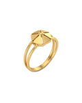 9K Hexagonal Pyramid Split-Shank Ring