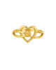 9K Dual Heart Infinity Ring