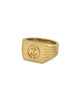9K Anchor Motif Men's Signet Ring