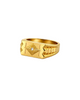 9K Gold Sunburst Rhombus Signet Ring