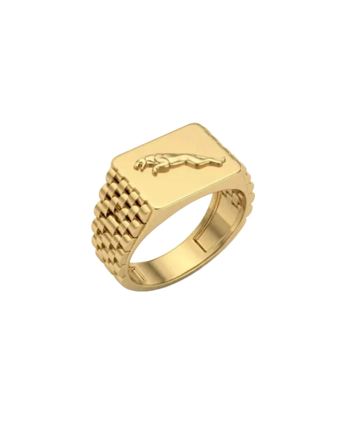 9K Gold Leaping Jaguar Ring