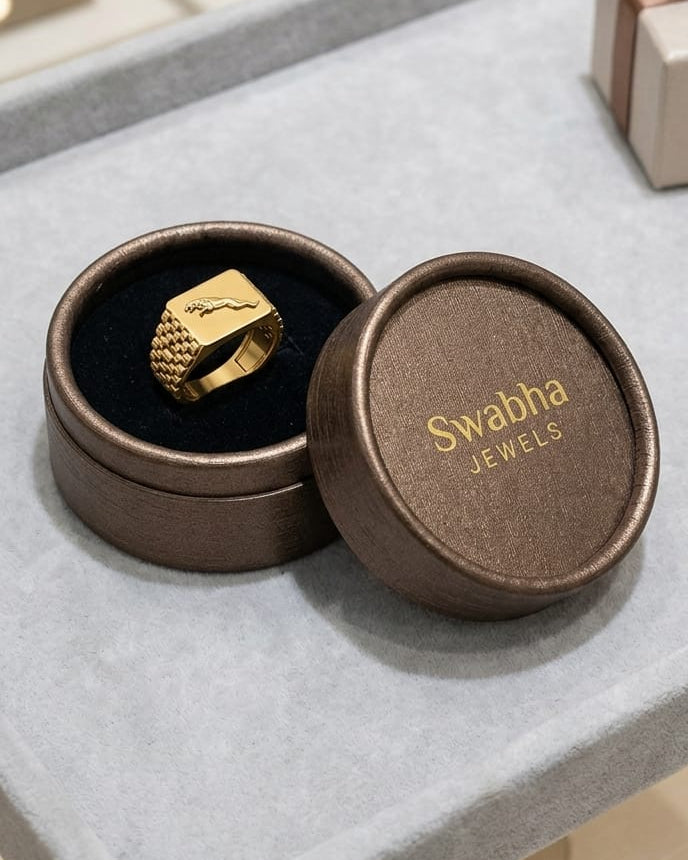 9K Gold Leaping Jaguar Ring