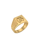 9K Gold Om Signet Ring