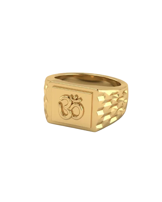 9K Gold Om signet Ring