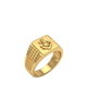 9K Lord Ganesha Gold Signet Ring