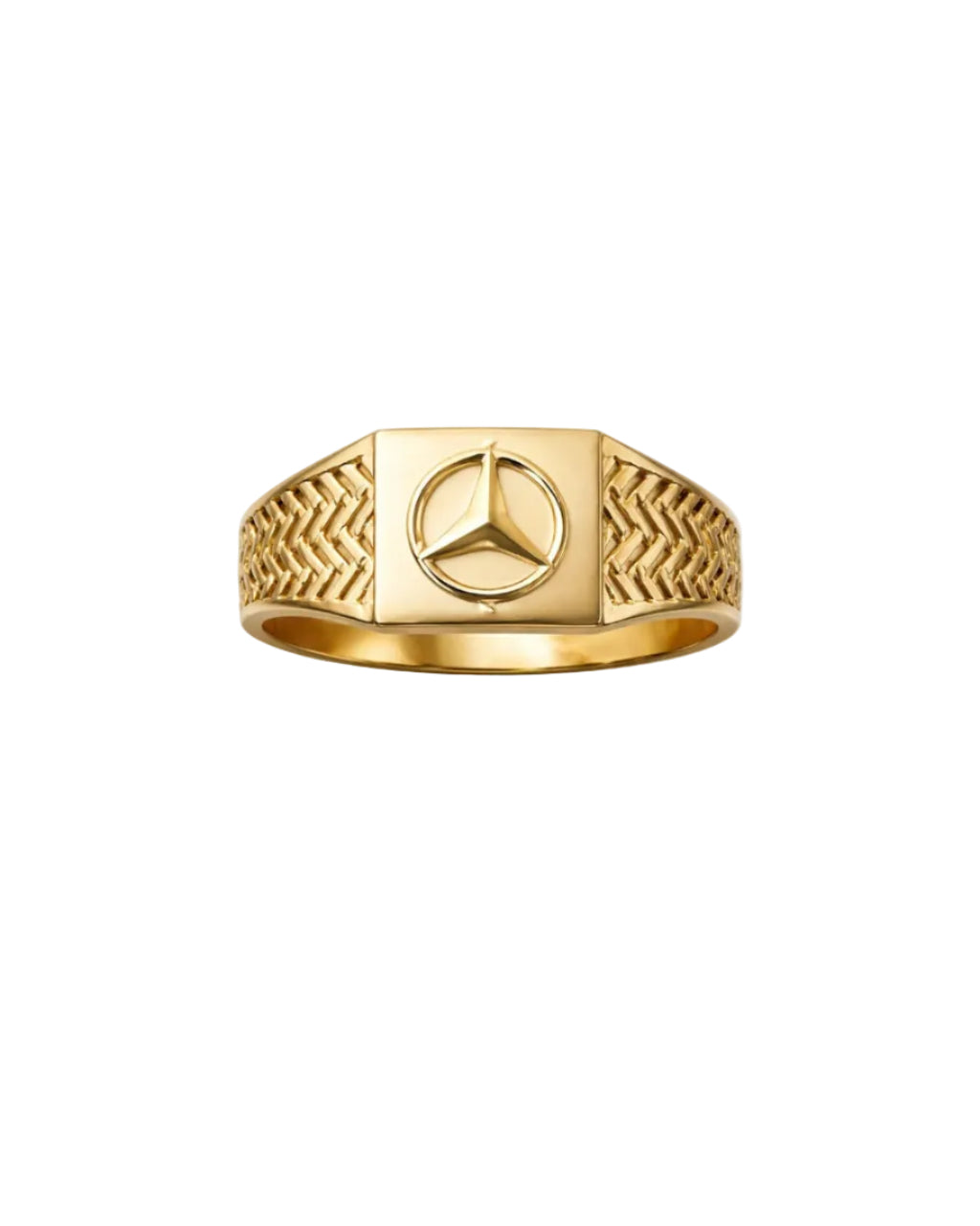 9k Mercedes-Benz Gents Signet Ring