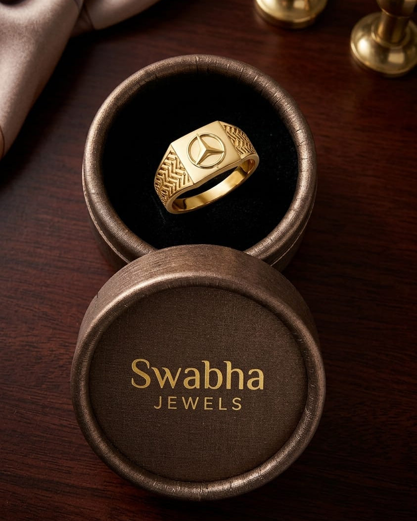 9k Mercedes-Benz Gents Signet Ring