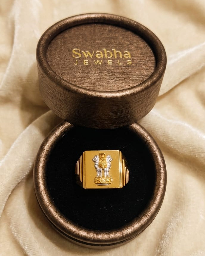 9K Ashoka Stambh Gents Ring