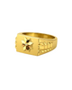 9K Radiant Star Signet Ring