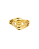 9K Gold Floral Swirl Cutwork Ring